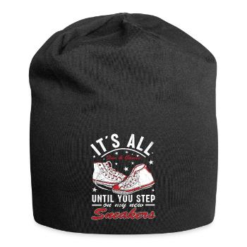 "Du Tritt Auf Meine Turnschuhe" Schuhe Fan - Jersey-Beanie - Schwarz - Vorne