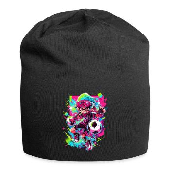 Street art gaming meets cartoon footballers - Jersey Beanie - black - Front