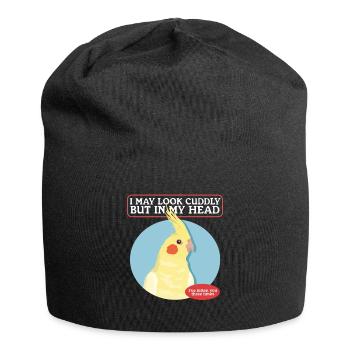 Cockatiels Bird Owner Bird Gift - Jersey Beanie - black - Front