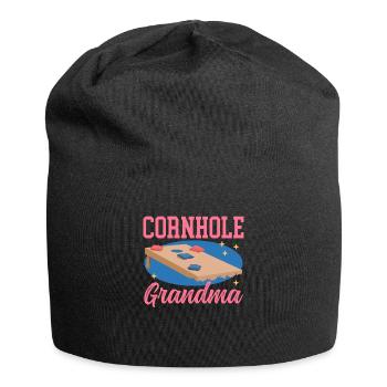 Cornhole Player Granny Blindhole Bean Bag Cadeau - Bonnet en jersey - noir - Devant