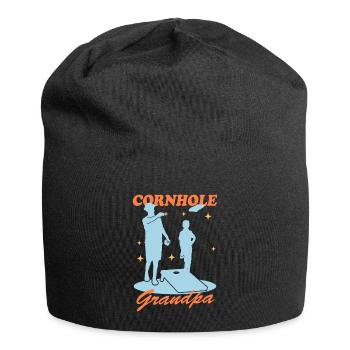 Cornhole Player Grandpa Bean Bag Blind Hole Gift - Bonnet en jersey - noir - Devant