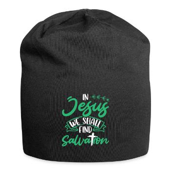 In Jesus we will find salvation Bible verse - Jersey Beanie - black - Front