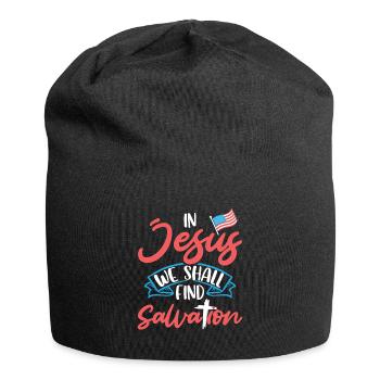 In Jesus we will find salvation American - Jersey Beanie - black - Front