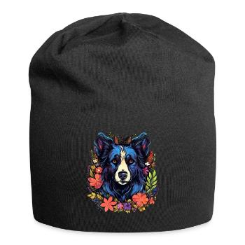 Aussie Australian Shepherd Hund Geschenk - Jersey-Beanie - Schwarz - Vorne