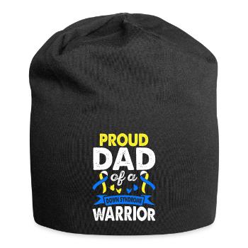 Father of Down Syndrome Warrior Consciousness Yellow - Jersey Beanie - black - Front