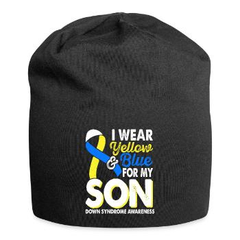 Wear yellow blue for the month of the - Jersey Beanie - black - Front