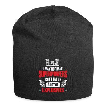Armée du génie de combat - Bonnet en jersey - charbon - Devant