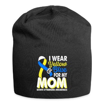 Wear yellow blue for the month of the - Jersey Beanie - black - Front