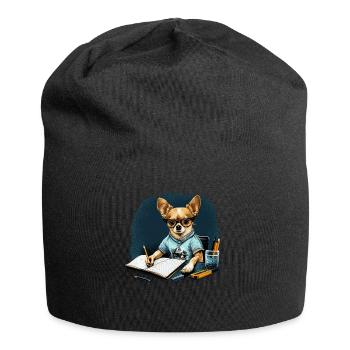 Chihuahua | Home Office Job Work Laptop Tie Funny - Jersey Beanie - black - Front