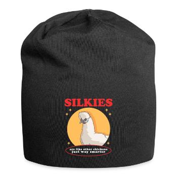 Silk Chicken Silkie Chickens Silk Chickens Cadeau - Bonnet en jersey - noir - Devant
