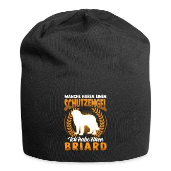 Briard ist mein Schutzengel Berger de Brie - Jersey-Beanie - Schwarz - Vorne