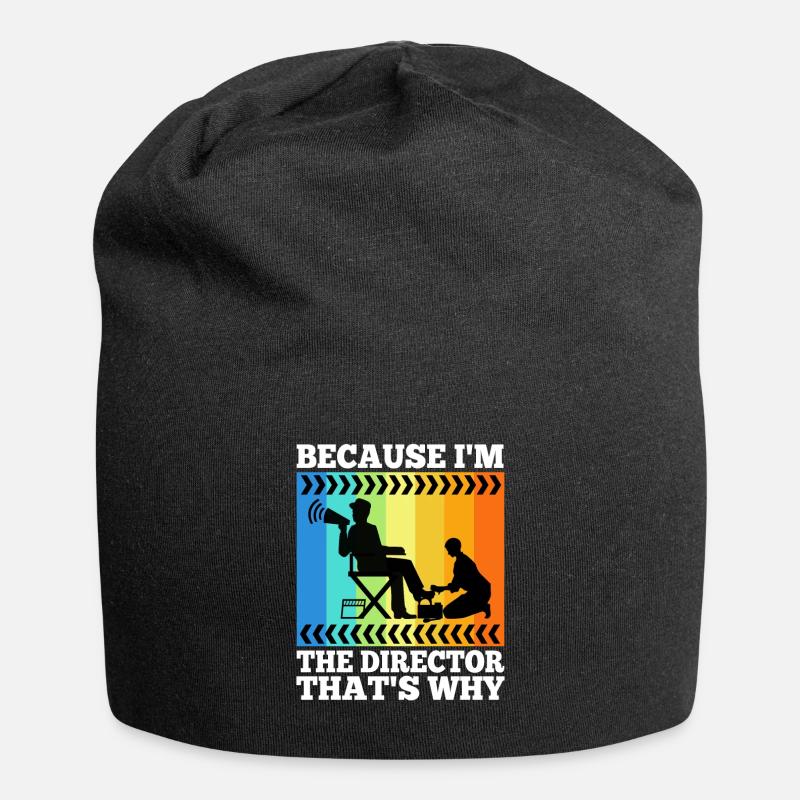 Because I'm The Director That's Why - Jersey-Beanie - Schwarz