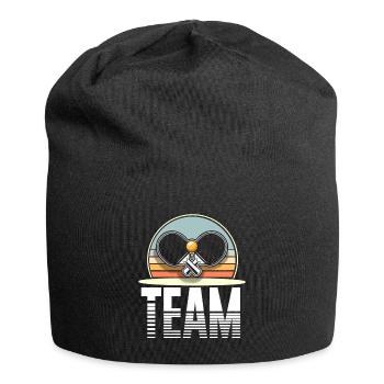 Équipe de tennis de table - Bonnet en jersey - noir - Devant