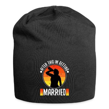 Après cela, je me marie - Bonnet en jersey - noir - Devant