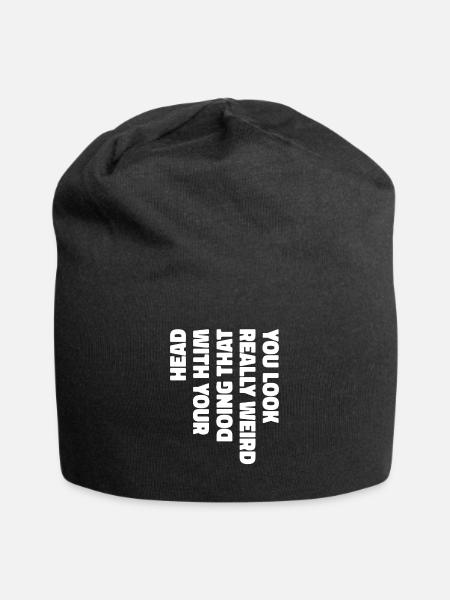 Schwarzer Humor Lustig - Jersey-Beanie - Schwarz