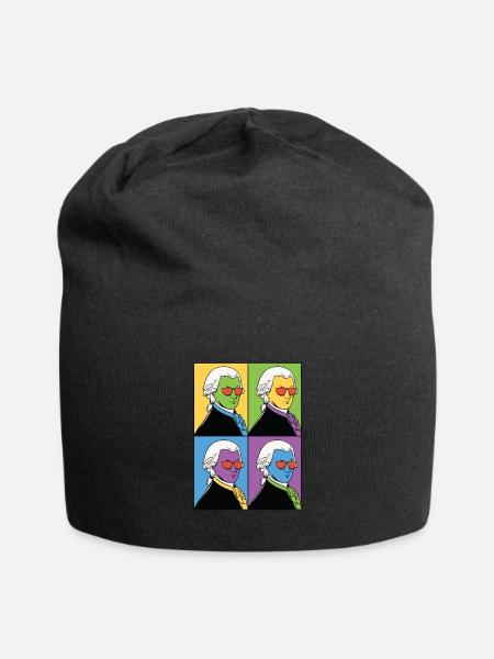 Mozart Classical music Musical composer - Jersey Beanie - black