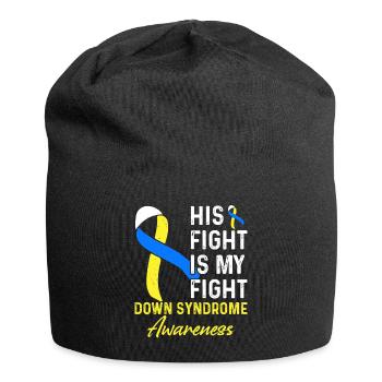 Conscience du syndrome de Down - Bonnet en jersey - noir - Devant