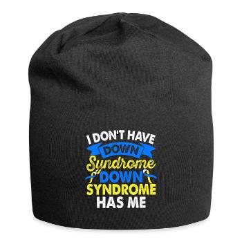 Don't Have Down Syndrome Awareness Month Yellow - Jersey Beanie - black - Front