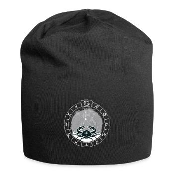 Sternzeichen Krebs - Tierkreiszeichen - Geburtstag - Jersey-Beanie - Schwarz - Vorne