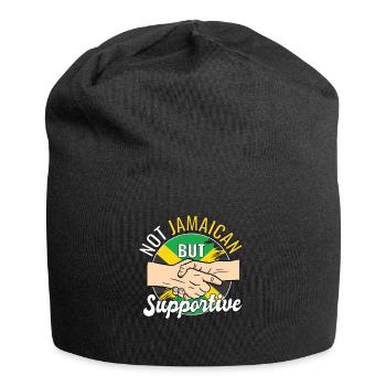 Pas jamaïcain mais voyageur de campagne solidaire - Bonnet en jersey - noir - Devant