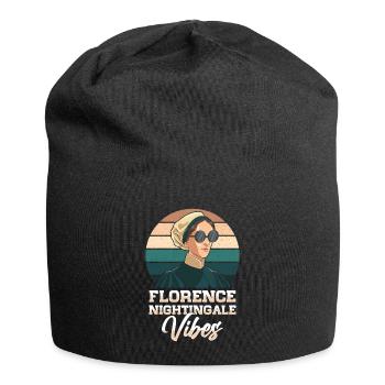 Infirmière Florence Nightingale Medical - Bonnet en jersey - noir - Devant