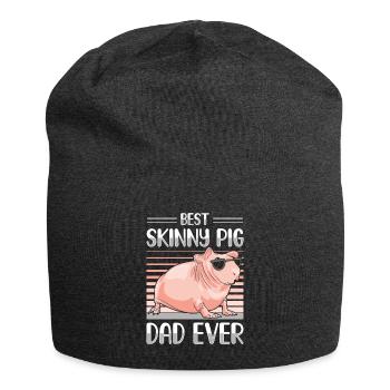 Hairless guinea pig Skinny piggy - Jersey Beanie - charcoal grey - Front