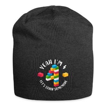 Yeah I'm 4 Let's stack some more - Jersey-Beanie - Anthrazit - Vorne
