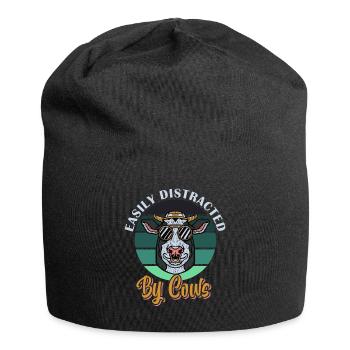 Easily Distracted By Cows Country Babe - Jersey Beanie - black - Front