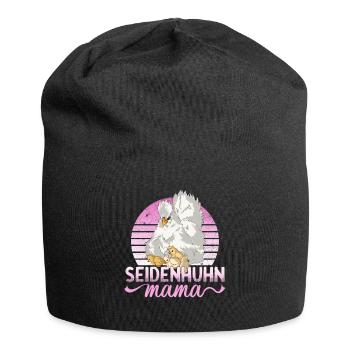 Seidenhuhn Mama Seidenhühner Huhn Hühner Hennen - Jersey-Beanie - Schwarz - Vorne