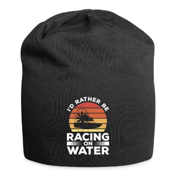 Rétro Je préfère courir sur hydroglisseur - Bonnet en jersey - noir - Devant
