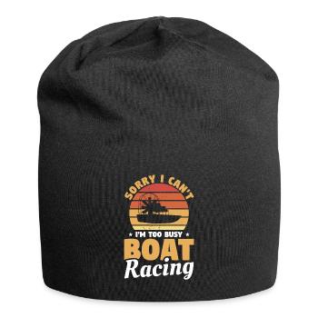 Rétro Désolé je ne peux pas Je suis trop occupé Course de bateaux - Bonnet en jersey - noir - Devant