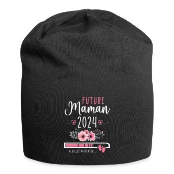 Future Maman 2024 Cadeau Nouvelle Naissance Maman - Bonnet en jersey - noir - Devant