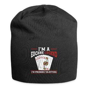Euchre Legend Card Game Euchre Player Poker Euchre - Jersey Beanie - black - Front