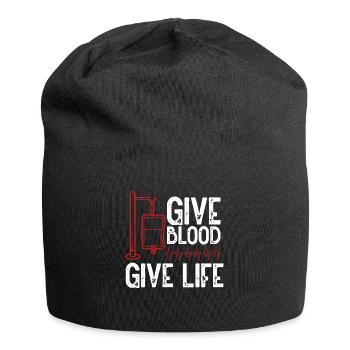 Give blood, give life - Jersey Beanie - black - Front