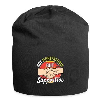Not Montenegrin But Supportive Country Traveler - Jersey Beanie - black - Front