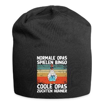 Coole Opas züchten Hühner Lustig Huhn Hahn Spruch - Jersey-Beanie - Schwarz - Vorne