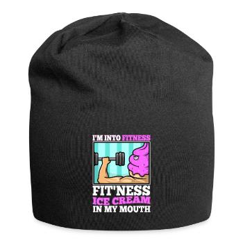 Im dans la crème glacée fitness - Bonnet en jersey - noir - Devant