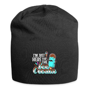 Im just here for the ice cream - Jersey-Beanie - Schwarz - Vorne