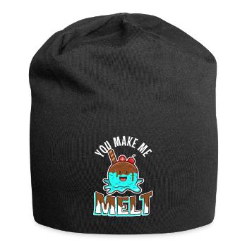 Tu me fais fondre, crème glacée - Bonnet en jersey - noir - Devant