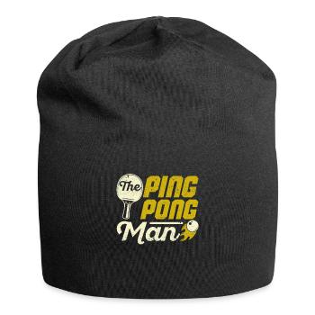 Le joueur de tennis de table drôle de Ping Pong Man - Bonnet en jersey - noir - Devant