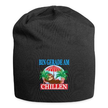 Chiller Bin gerade am chillen Auftrags chiller - Jersey-Beanie - Schwarz - Vorne