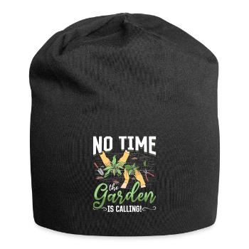 Pas le temps, le jardin vous appelle! - Bonnet en jersey - noir - Devant