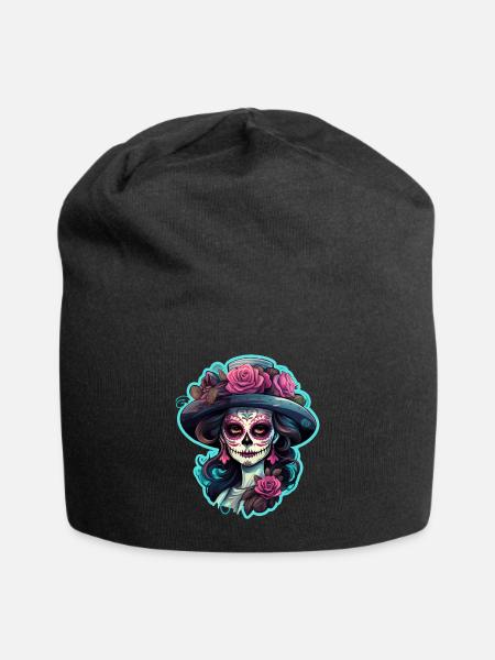 La Catrina - Bonnet en jersey - noir