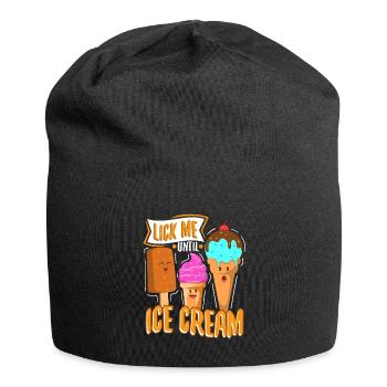 Léchez-moi jusqu’à la crème glacée - Bonnet en jersey - noir - Devant