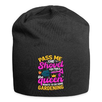 Spade ici, imbécile, la reine veut jardiner - Bonnet en jersey - noir - Devant
