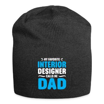 Innenarchitekt Geschenk Innendekoration Designer - Jersey-Beanie - Anthrazit - Vorne