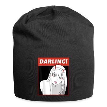 Anime Darling Arigato Senpai Hentai - Jersey Beanie - black - Front