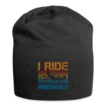 Fahrrad Biker Radfahren Liegerad Radfahrer Pedal - Jersey-Beanie - Schwarz - Vorne