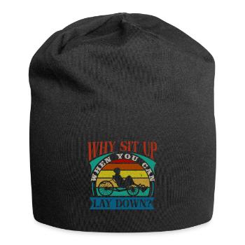 Fahrrad Biker Radfahren Liegerad Radfahrer Pedal - Jersey-Beanie - Schwarz - Vorne
