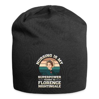 Infirmière Florence Nightingale Medical - Bonnet en jersey - noir - Devant